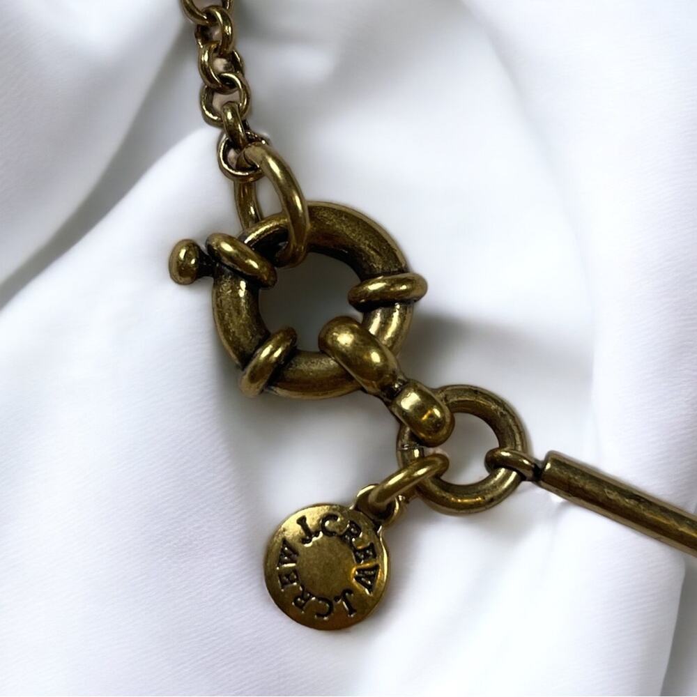 J. Crew Y2K Statement Necklace, Avant-Garde Blue Black Large Rhinestones - Picture 4 of 4